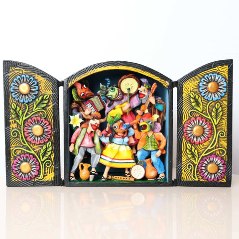 🎨✨ Retablo Andino Fiesta de Máscaras ✨