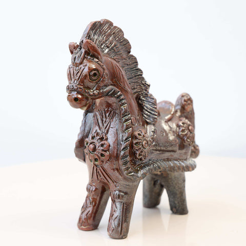 🐎✨ Caballo de Pucará Barroco Rústico 14 cm – Cerámica Artesanal ✨