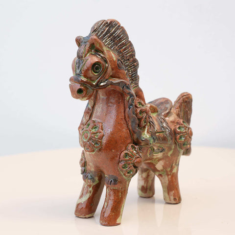 🐎✨ Caballo de Pucará Barroco Rústico 14 cm – Cerámica Artesanal ✨