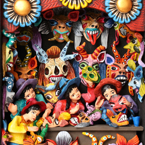 🎨✨ Retablo Andino Artesanos de Máscaras ✨