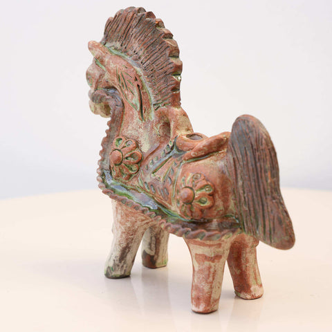🐎✨ Caballo de Pucará Barroco Rústico 14 cm – Cerámica Artesanal ✨