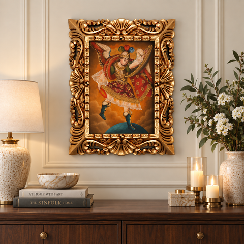 ⚔️👼 San Miguel Arcángel 55 × 45 cm – Pintura Cuzqueña Artesanal PFS0400038