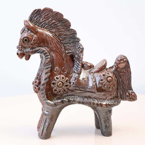 🐎✨ Caballo de Pucará Barroco Rústico 14 cm – Cerámica Artesanal ✨
