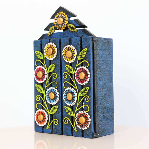 🌟✨ Retablo Andino Nacimiento Azul de 25 cm ✨