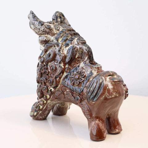 🐂✨ Toro de Pucará Barroco Rústico 17 cm – Cerámica Envejecida ✨