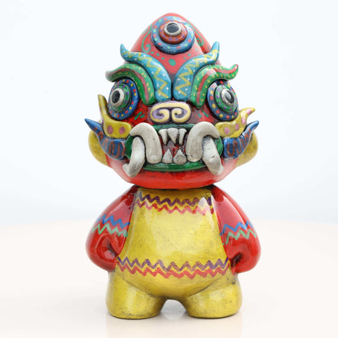 🛡️🌿 Ícaro Guardián 15 cm – Cerámica Iconográfica ✨