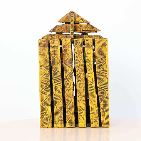 🌟✨ Retablo Andino Nacimiento Amarillo de 25 cm ✨