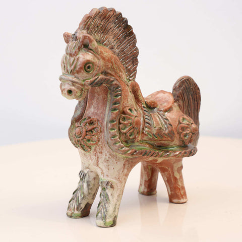 🐎✨ Caballo de Pucará Barroco Rústico 14 cm – Cerámica Artesanal ✨