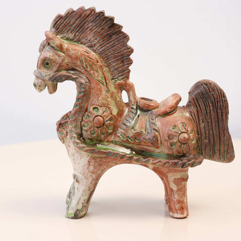 🐎✨ Caballo de Pucará Barroco Rústico 14 cm – Cerámica Artesanal ✨
