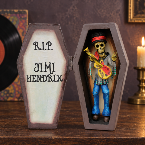 🎸💀 Tumba de Jimi Hendrix de 14 × 15 cm ✨