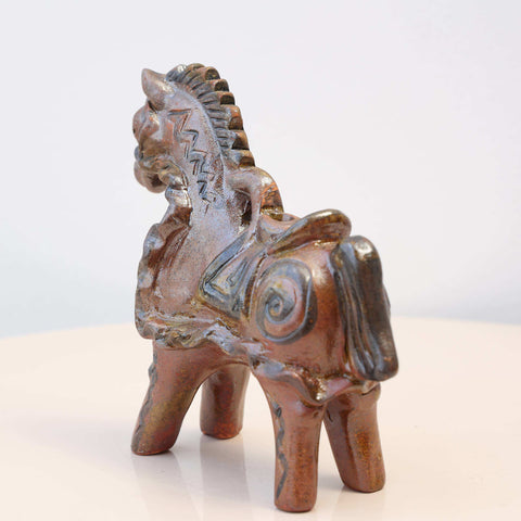 🐎✨ Caballo de Pucará Barroco Rústico 14 cm – Cerámica Artesanal ✨