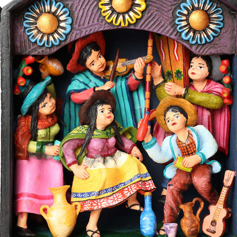 🎨✨ Retablo Andino Fiesta Tradicional ✨