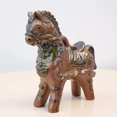🐎✨ Caballo de Pucará Barroco Rústico 14 cm – Cerámica Artesanal ✨