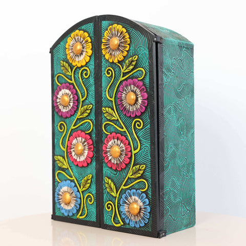 🌟✨ Retablo Andino Nacimiento Turquesa de 29 cm ✨
