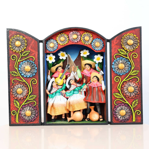 🎶✨ Retablo Andino Fiesta Tradicional de 29 cm ✨