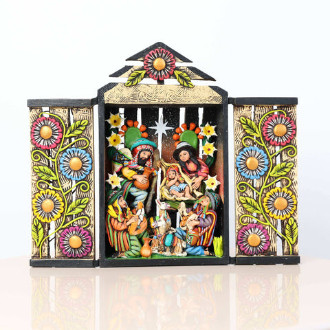 🌟✨ Retablo Andino Nacimiento Tradicional de 25 cm ✨