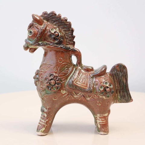 🐎✨ Caballo de Pucará Barroco Rústico 14 cm – Cerámica Artesanal ✨