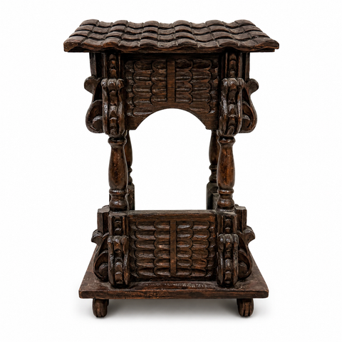 🏛️ Balcón Limeño Colonial Artesanal de Madera Tallada – Decoración
