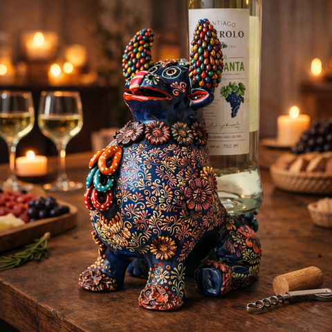 ✨🍷 Portavino Premium Toro Brocateado 25cm ✨🐂