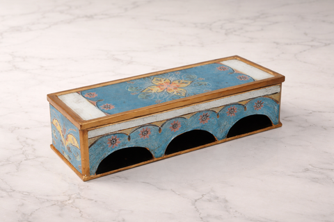 ✨🍽️ Porta Té Decorativo de Vidrio Pintado a Mano ✨🍽️