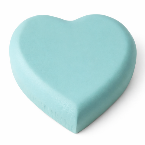 💚 Corazón Decorativo Turquesa 13 cm – Madera Tallada
