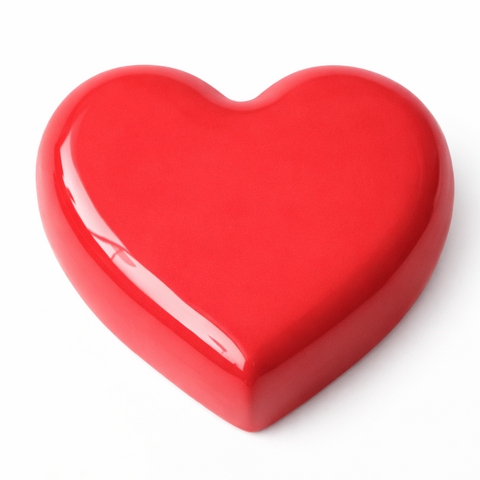 ❤️ Corazón Decorativo Rojo 13 cm – Madera Tallada