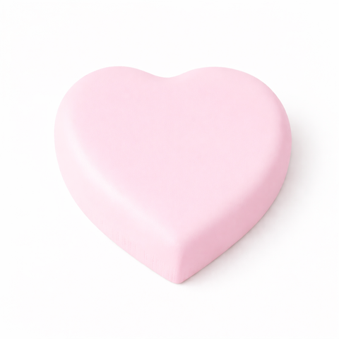 💗 Corazón Decorativo Rosa 13 cm – Madera Tallada
