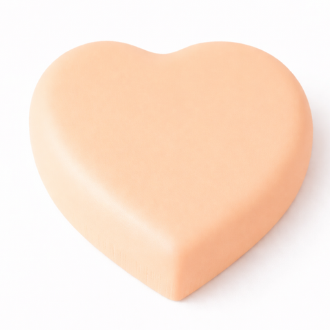 🧡 Corazón Decorativo Melon 13 cm – Madera Tallada