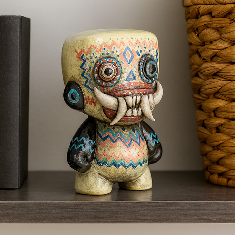 🗿 Cuchimilco Contemporáneo – Figura Cerámica Artesanal (15 cm)