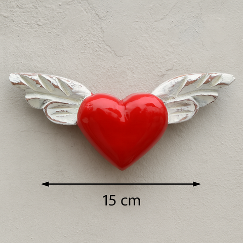 ❤️ Corazón Alado Mini – Decoración Artesanal