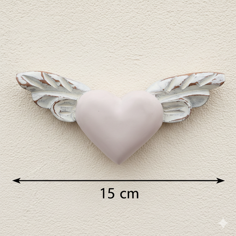 💗 Corazón Alado Mini – Decoración Artesanal Vintage 🕊️