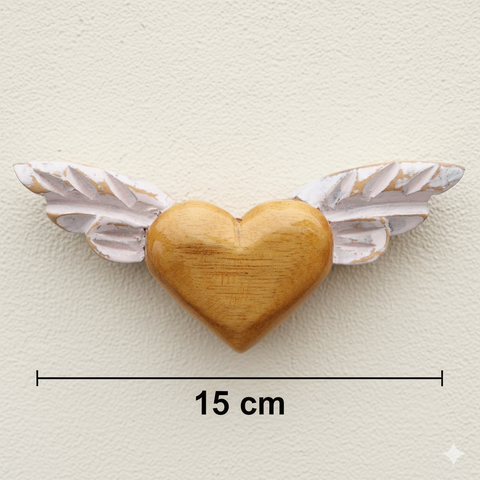 🤎 Corazón Alado Mini – Decoración Artesanal Vintage 🕊️