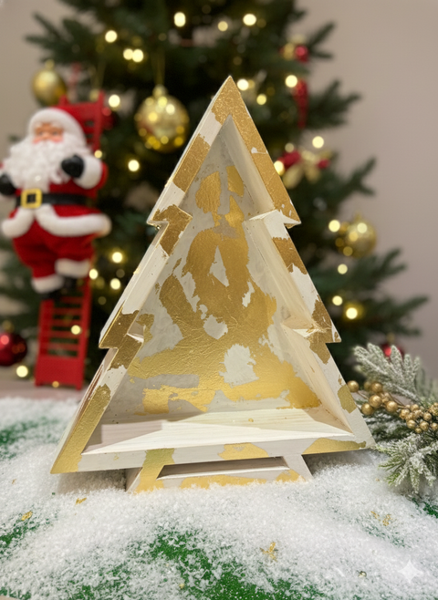 🎄✨ Árbol Decorativo de Madera Vintage ✨🎄