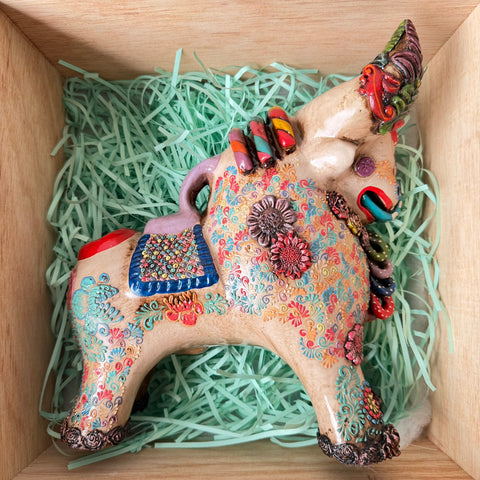 🐂✨ Toro de Pucará Premium Brocateado 31cm  ✨