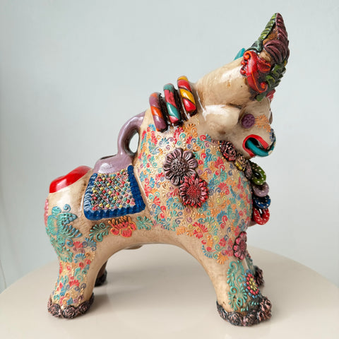 🐂✨ Toro de Pucará Premium Brocateado 31cm  ✨