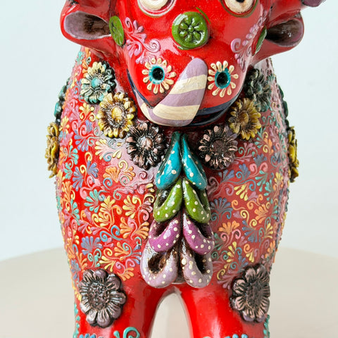 🐂✨ Toro de Pucará Premium Brocateado 31cm  ✨