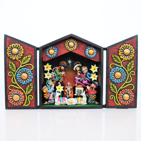 🌟 Retablo Nacimiento Andino – Arte Popular Hecho a Mano