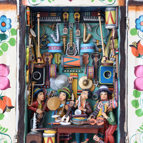 🎶 Retablo Andino Musical Hecho a Mano – Arte Tradicional Peruano 🎨