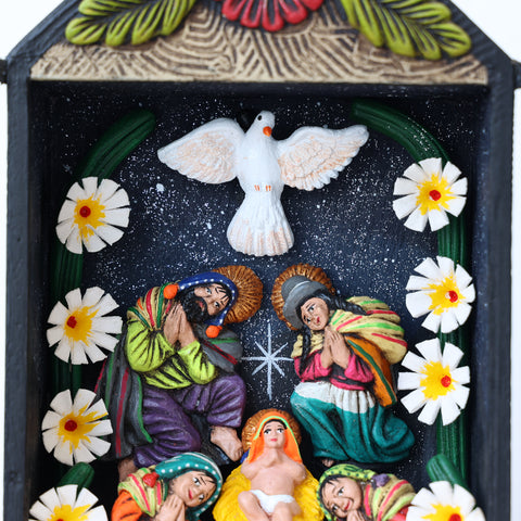 🌟 Retablo Nacimiento Andino – Arte Popular Hecho a Mano 🎨