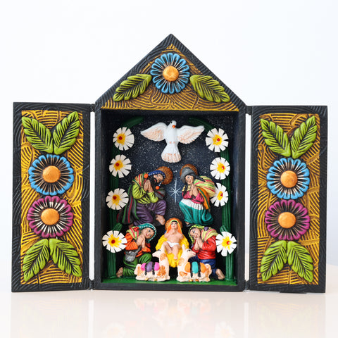 🌟 Retablo Nacimiento Andino – Arte Popular Hecho a Mano 🎨