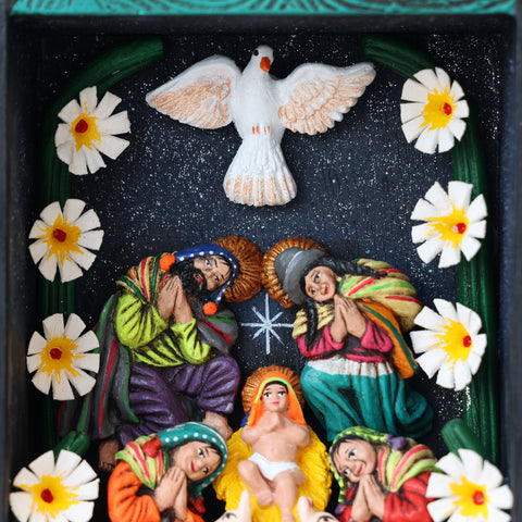 🌟 Retablo Nacimiento Andino – Arte Popular Hecho a Mano 🎨