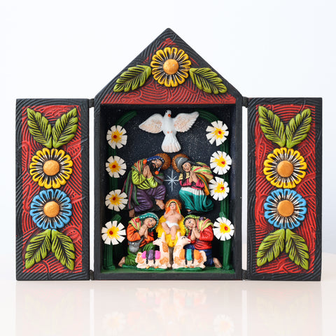 🌟 Retablo Nacimiento Andino – Arte Popular Hecho a Mano 🎨
