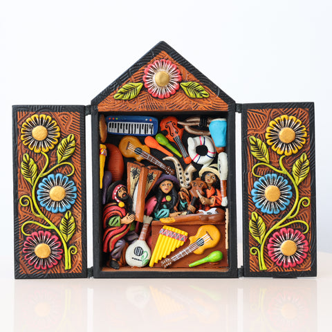 🎶 Retablo Musical Andino – Arte Popular Hecho a Mano 🎨