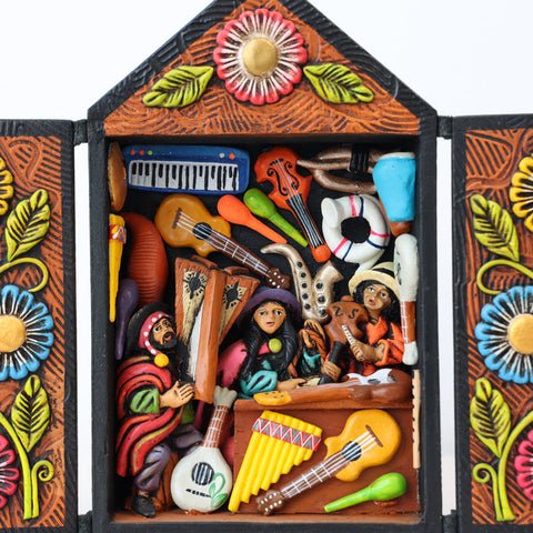 🎶 Retablo Musical Andino – Arte Popular Hecho a Mano 🎨