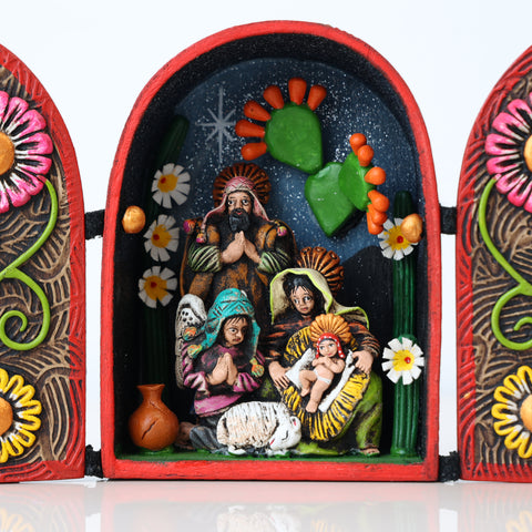 🌟 Retablo Nacimiento Pequeño – Arte Popular Hecho a Mano 🎨