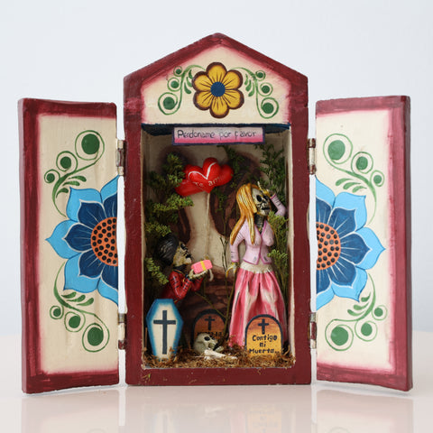 💀 Retablo “Te amare por siempre ” – Amor Eterno Hecho a Mano 🎨