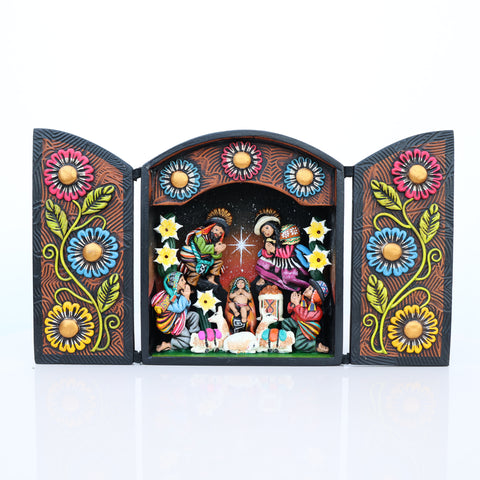 🌟 Retablo Nacimiento Andino – Arte Popular Hecho a Mano 🎨