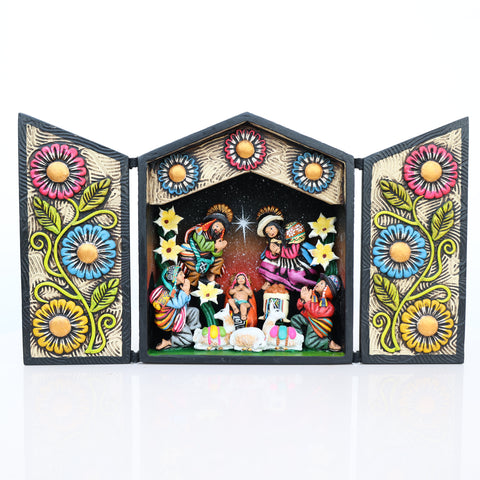 🌟 Retablo Nacimiento Andino – Arte Popular Hecho a Mano 🎨 (Copia)