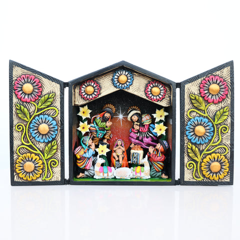 🌟 Retablo Nacimiento Andino – Arte Popular Hecho a Mano 🎨