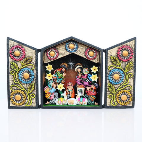 🌟 Retablo Nacimiento Andino – Arte Popular Hecho a Mano 🎨